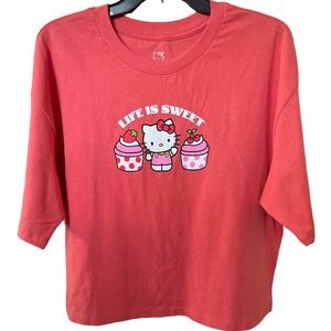 Sanrio Hello Kitty Shirt Life is Sweet Large NWOT Red